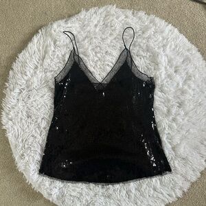 Free people sequin tank Size XS